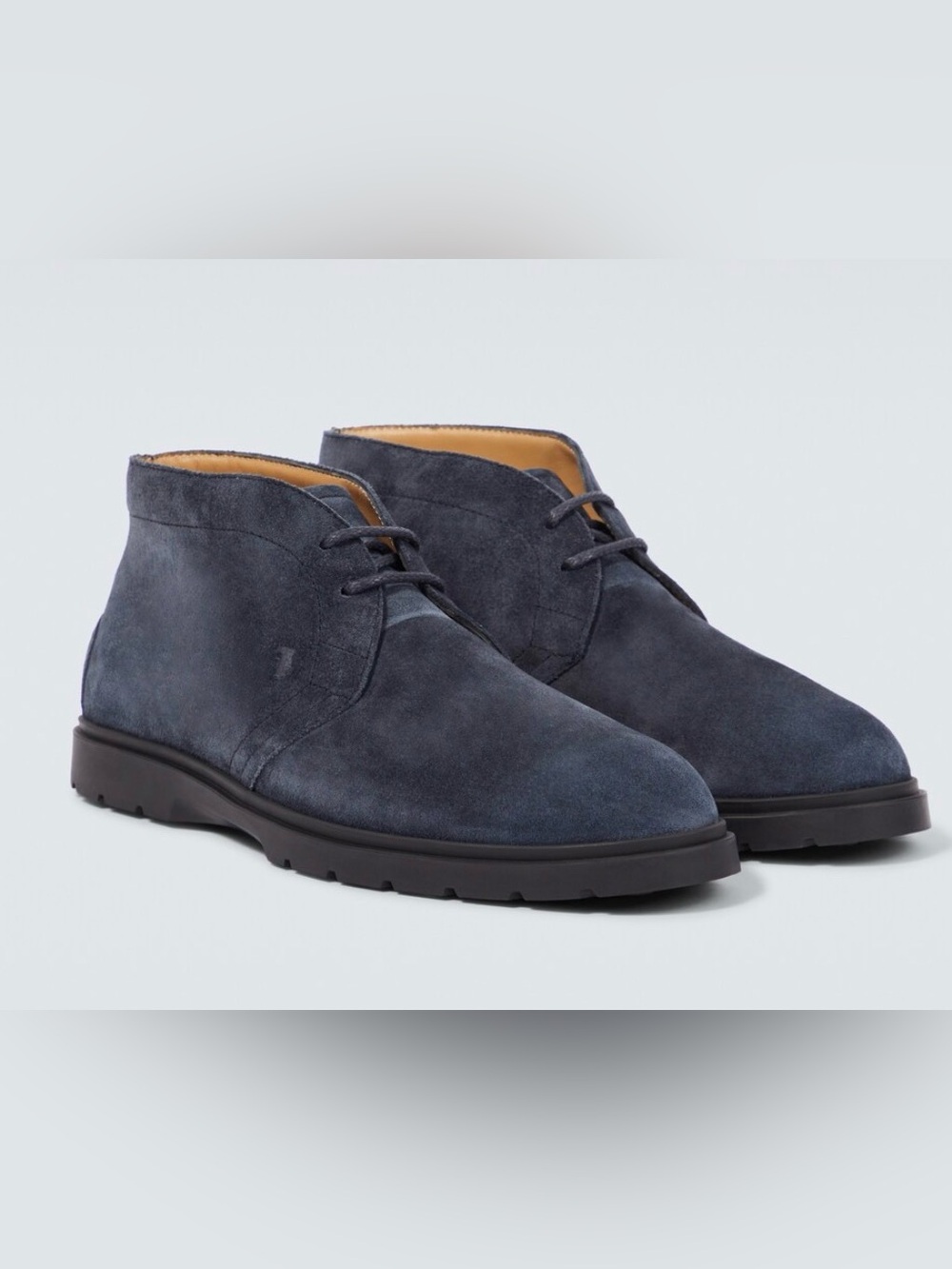TOD'S suede Desert boot navy blue sz 8 Retail $725.0
